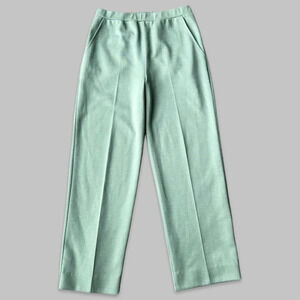 Vintage Sage Green Wool Blend Pull-on Pants size 12
